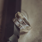 Pentagram Name Personalised Sterling Silver Adjustable Wrap Ring