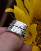 Sunflower Sterling Silver adjustable wrap ring