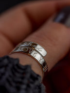 I Love You Personalised Sterling Silver Adjustable Wrap Ring
