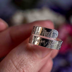 Mum Floral Design Sterling Silver Adjustable Wrap Ring