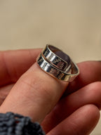 Leaf design Sterling Silver adjustable wrap ring