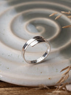 Bestie Sterling Silver Adjustable Wrap Ring