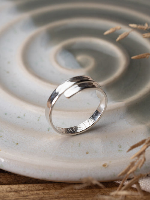 Bestie Sterling Silver Adjustable Wrap Ring