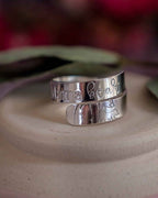 Mama Bear Sterling Silver adjustable wrap ring