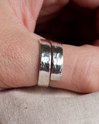 Secret Message Sterling Silver Adjustable Wrap Ring
