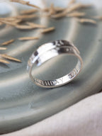 Space Secret Message Sterling Silver Adjustable Wrap Ring