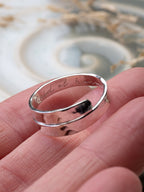 Maid of honour Personalised Sterling Silver adjustable wrap ring