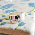 Semi Colon Warrior Sterling Silver adjustable wrap ring