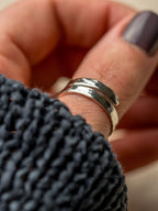 50 and fabulous Sterling Silver adjustable wrap ring