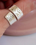 Chunky Hidden Message Sterling Silver Adjustable Wrap Ring