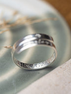 Pet Remembrance Personalised Sterling Silver Adjustable Wrap Ring