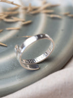 Music note Sterling song lyrics adjustable wrap ring