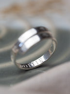 Paw Print Pet Name Sterling Silver Adjustable Wrap Ring