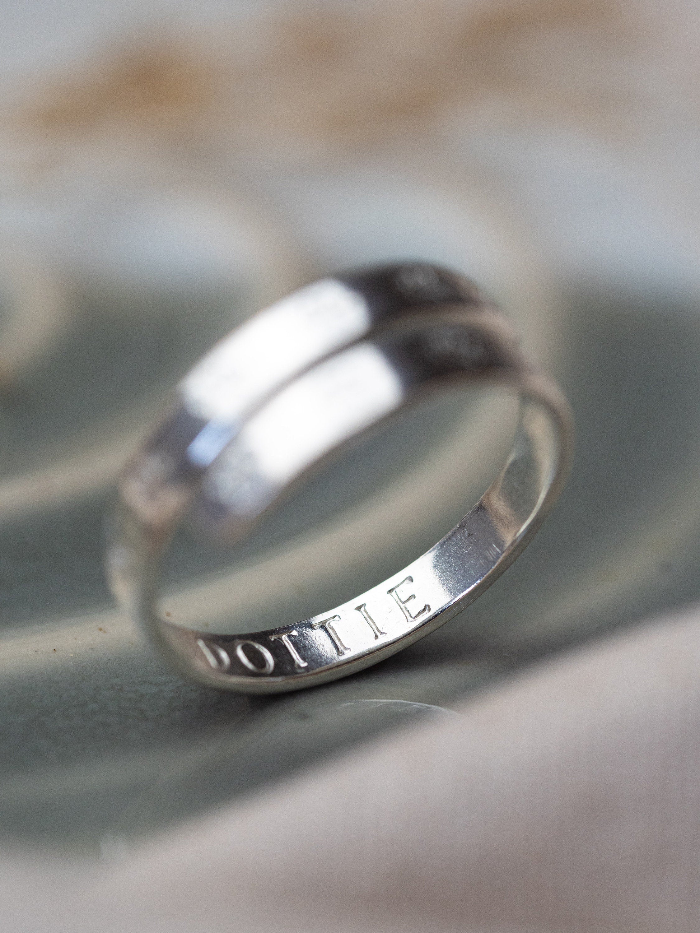 Paw Print Pet Name Sterling Silver Adjustable Wrap Ring