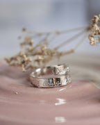 Always look on the bright side Sterling Silver adjustable wrap ring