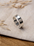 Will you marry me? Mens Sterling Silver adjustable open ring