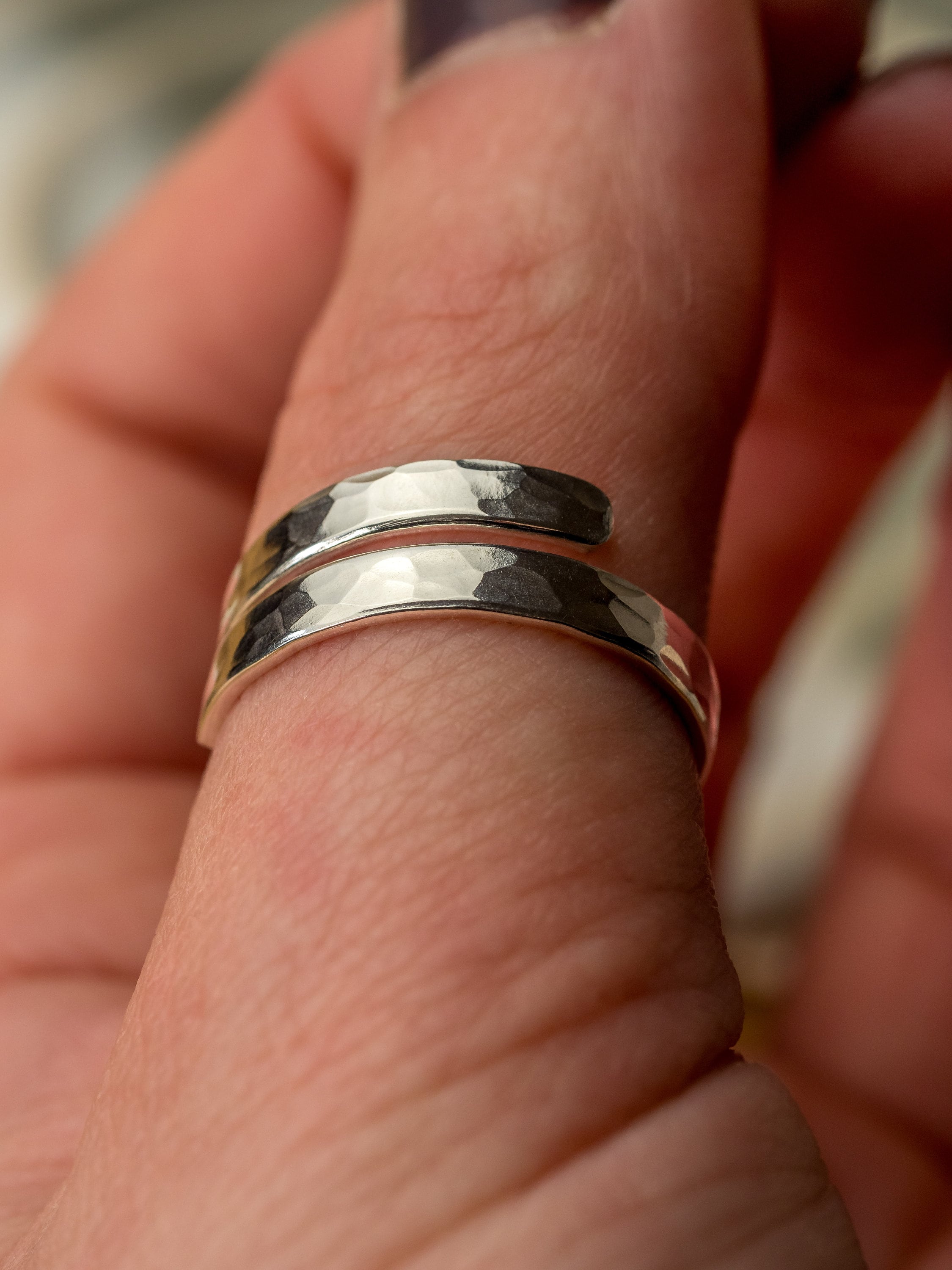 Maid of honour Personalised Sterling Silver adjustable wrap ring