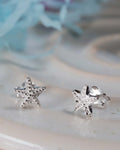 Sterling silver StarFish earrings studs present gift birthday for her real mothers day jewellery summer seaside beach friend fashion 925