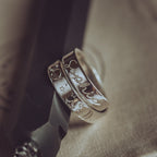 Space Theme Personalised Sterling Silver Adjustable Wrap Ring
