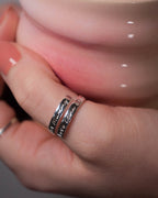 Best Mummy Sterling Silver Dainty Adjustable Wrap Ring