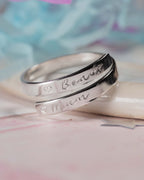 Bonus Mum Sterling Silver Adjustable Wrap Ring
