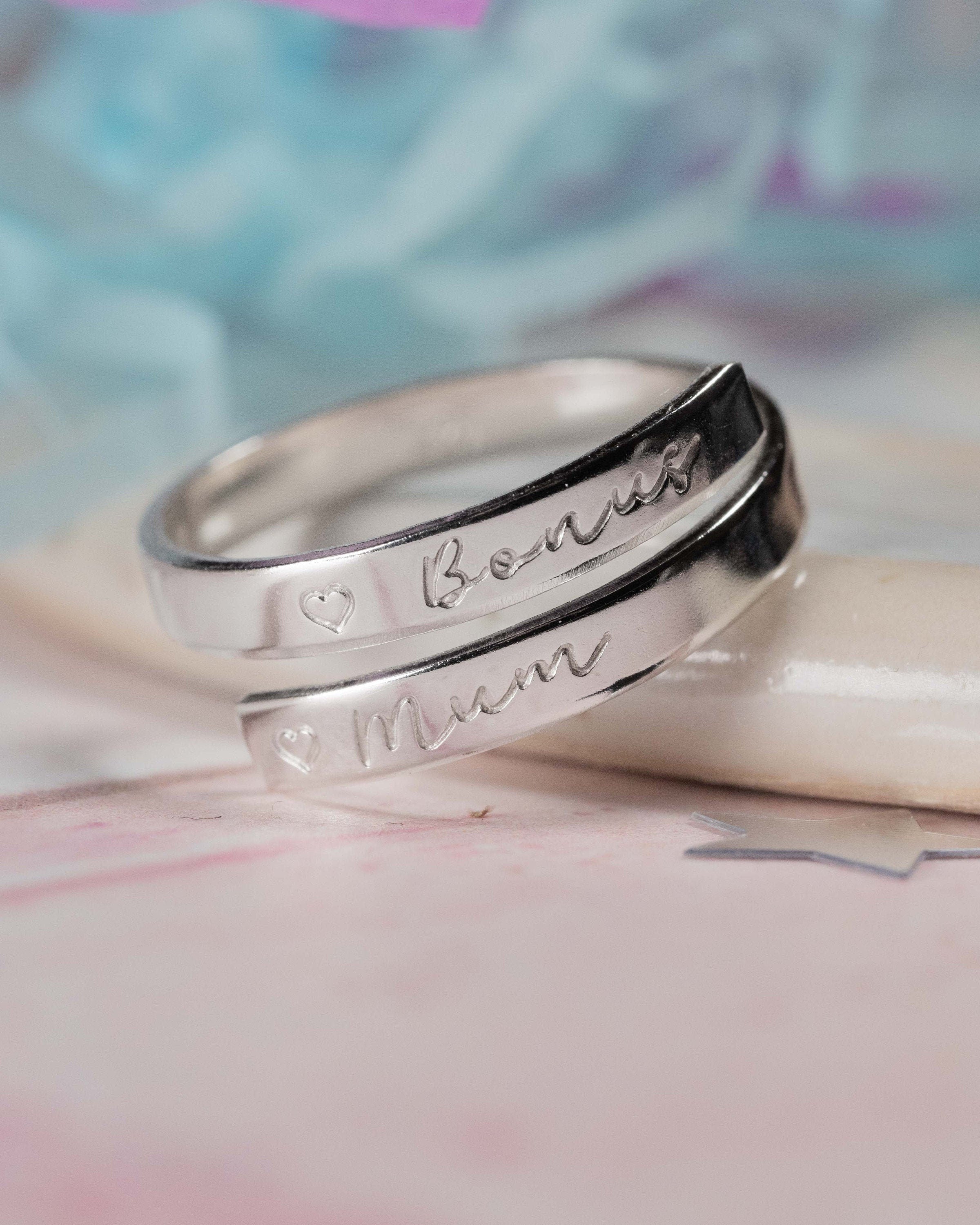 Bonus Mum Sterling Silver Adjustable Wrap Ring
