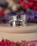 Mum Floral Design Sterling Silver Adjustable Wrap Ring