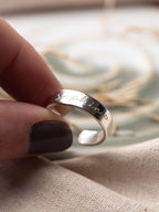 Single band Personalised Sterling Silver Adjustable Ring