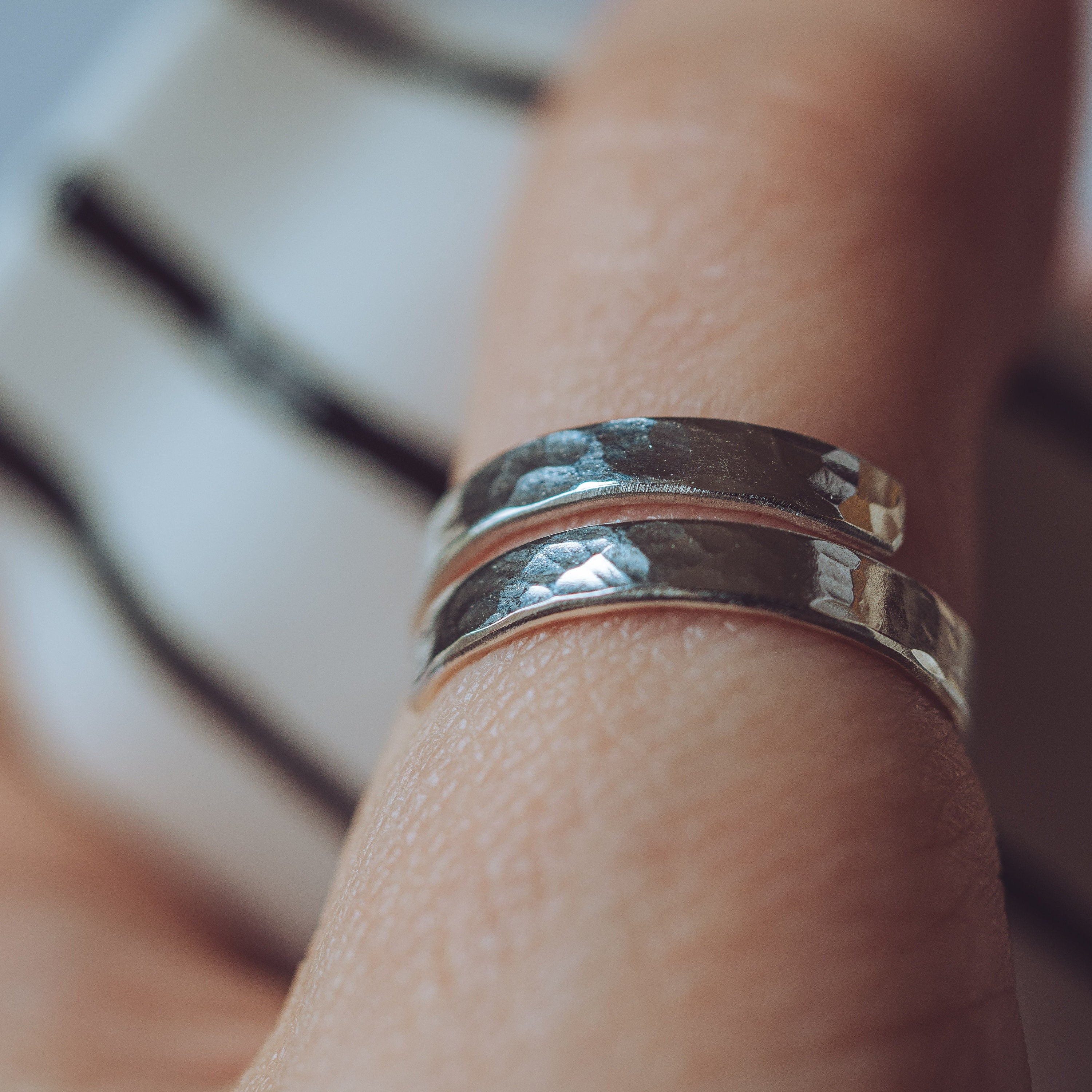 Initials Personalised Sterling Silver Adjustable Wrap Ring