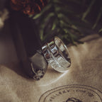 Moon Phase Personalised Sterling Silver Adjustable Wrap Ring