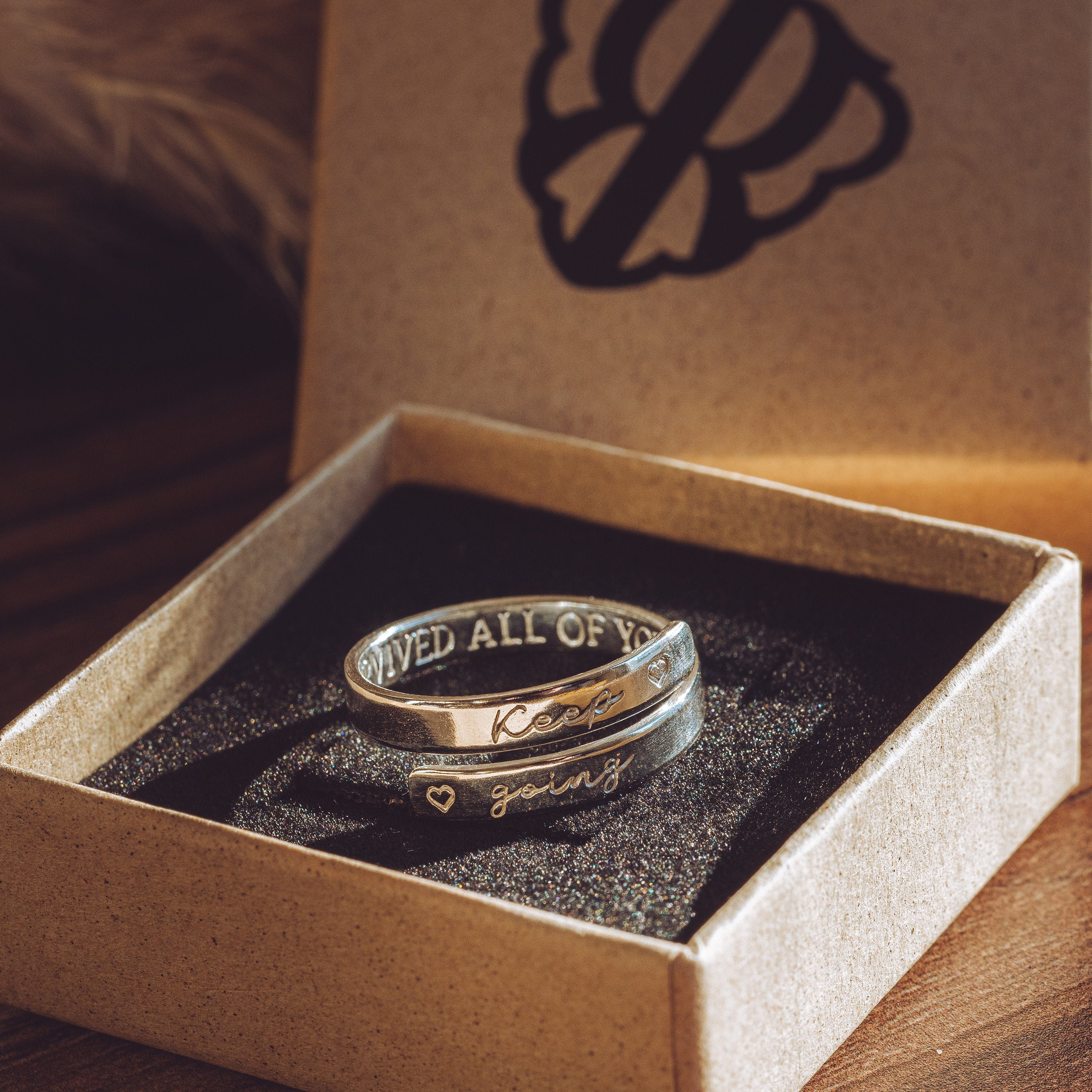 Keep Going Sterling Silver Adjustable Wrap Ring
