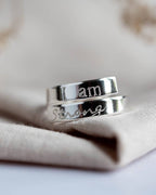 I Am Strong Sterling Silver Adjustable Wrap Ring
