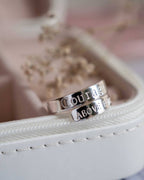 Courage above fear Sterling Silver adjustable wrap ring