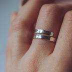 40th Birthday Personalised Sterling Silver Adjustable Wrap Ring