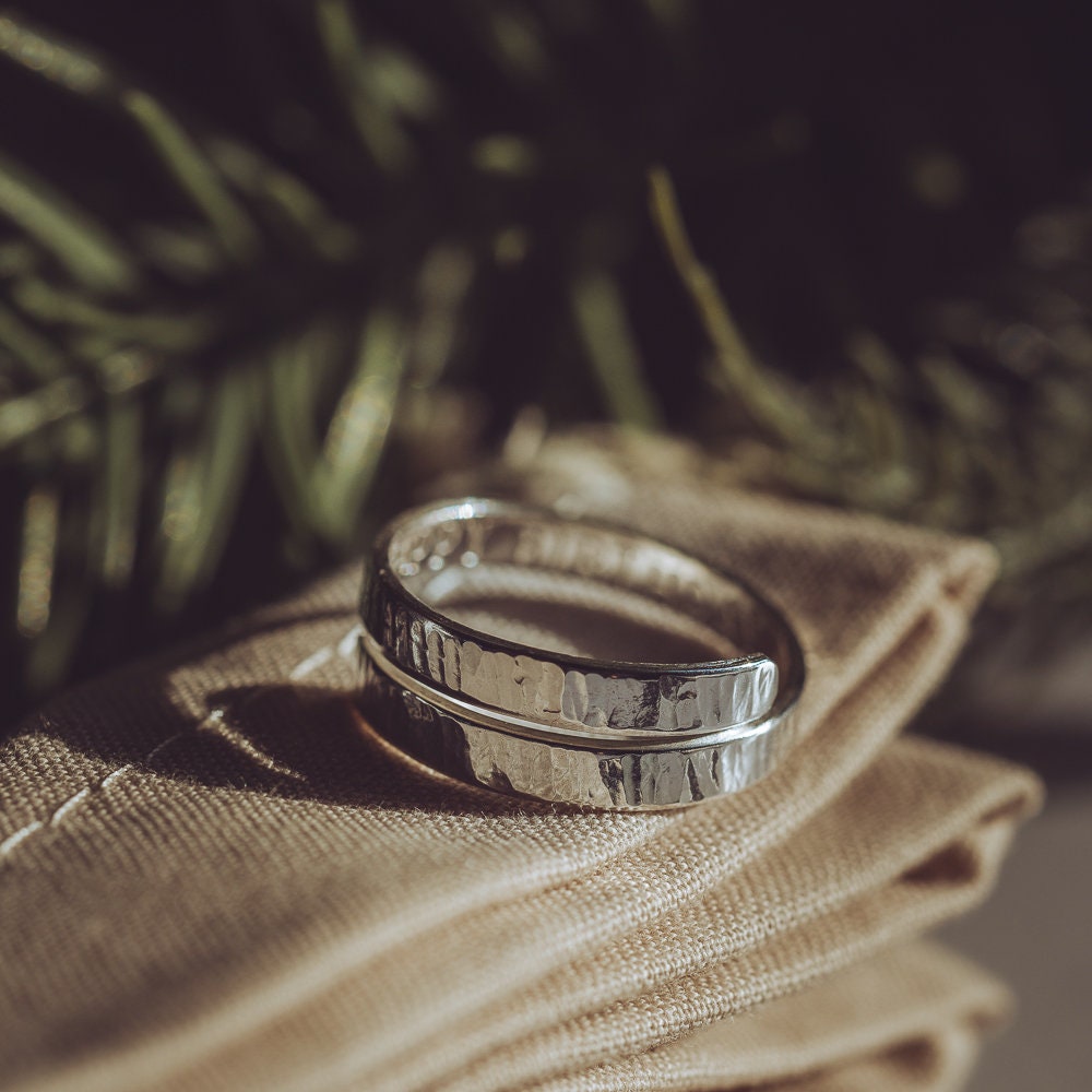 Secret Message Personalised Sterling Silver Adjustable Wrap Ring