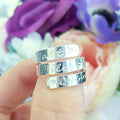 Triple Wrap Personalised Sterling Silver Adjustable Wrap Ring