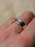 Men’s Happy birthday secret message Sterling Silver adjustable ring