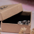 I am strong worthy capable enough loved Sterling Silver adjustable ring