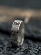 Men’s space themed personalised sterling silver adjustable ring Valentine’s Day birthday gift anniversary for him partner solar system stars