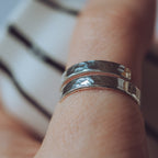 40th Birthday Personalised Sterling Silver Adjustable Wrap Ring