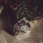Moon Phase Personalised Sterling Silver Adjustable Wrap Ring
