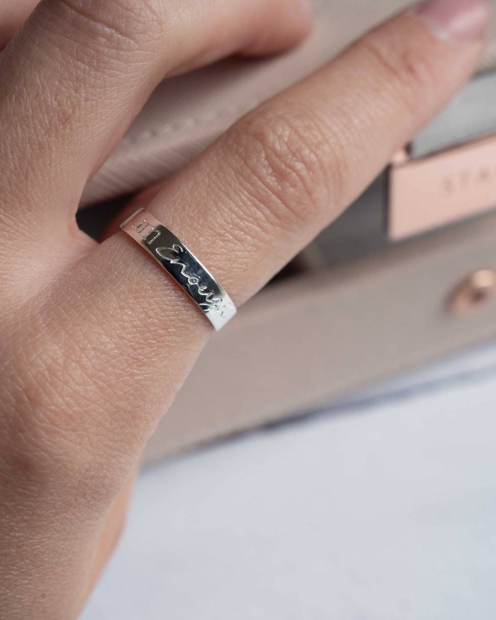 I am enough Sterling Silver adjustable single band ring
