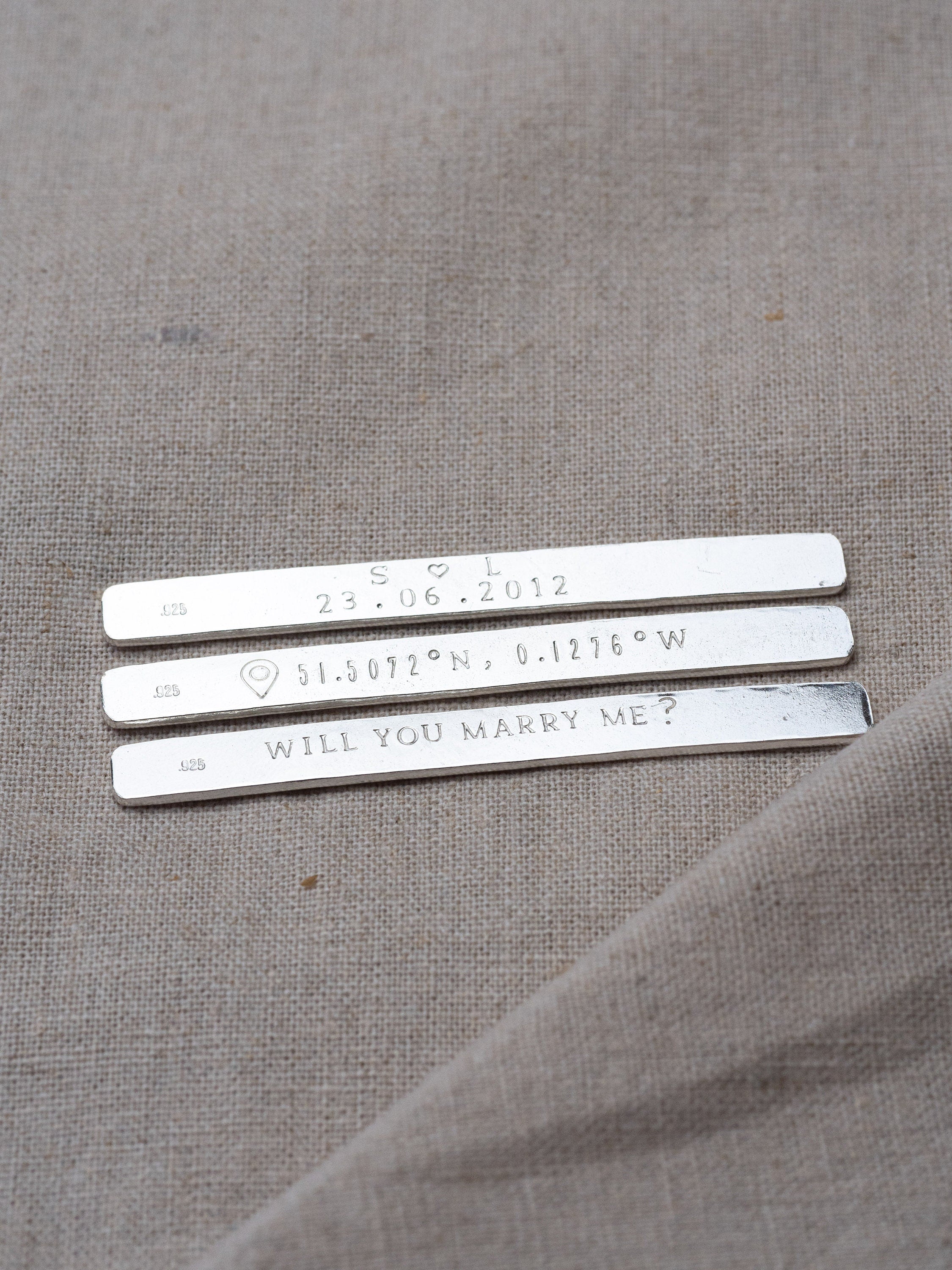 Will you marry me? Mens Sterling Silver adjustable open ring
