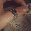 Chunky Personalised Sterling Silver Adjustable Wrap Ring