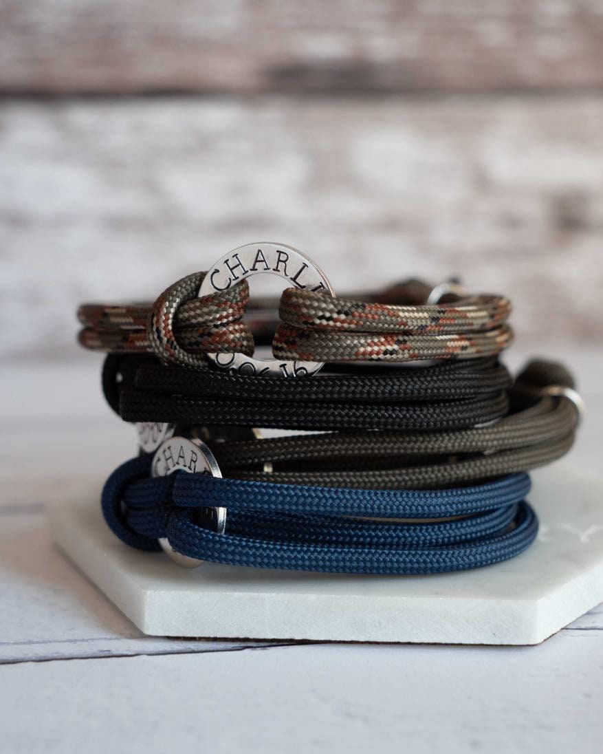 Personalised Washer Paracord Bracelet