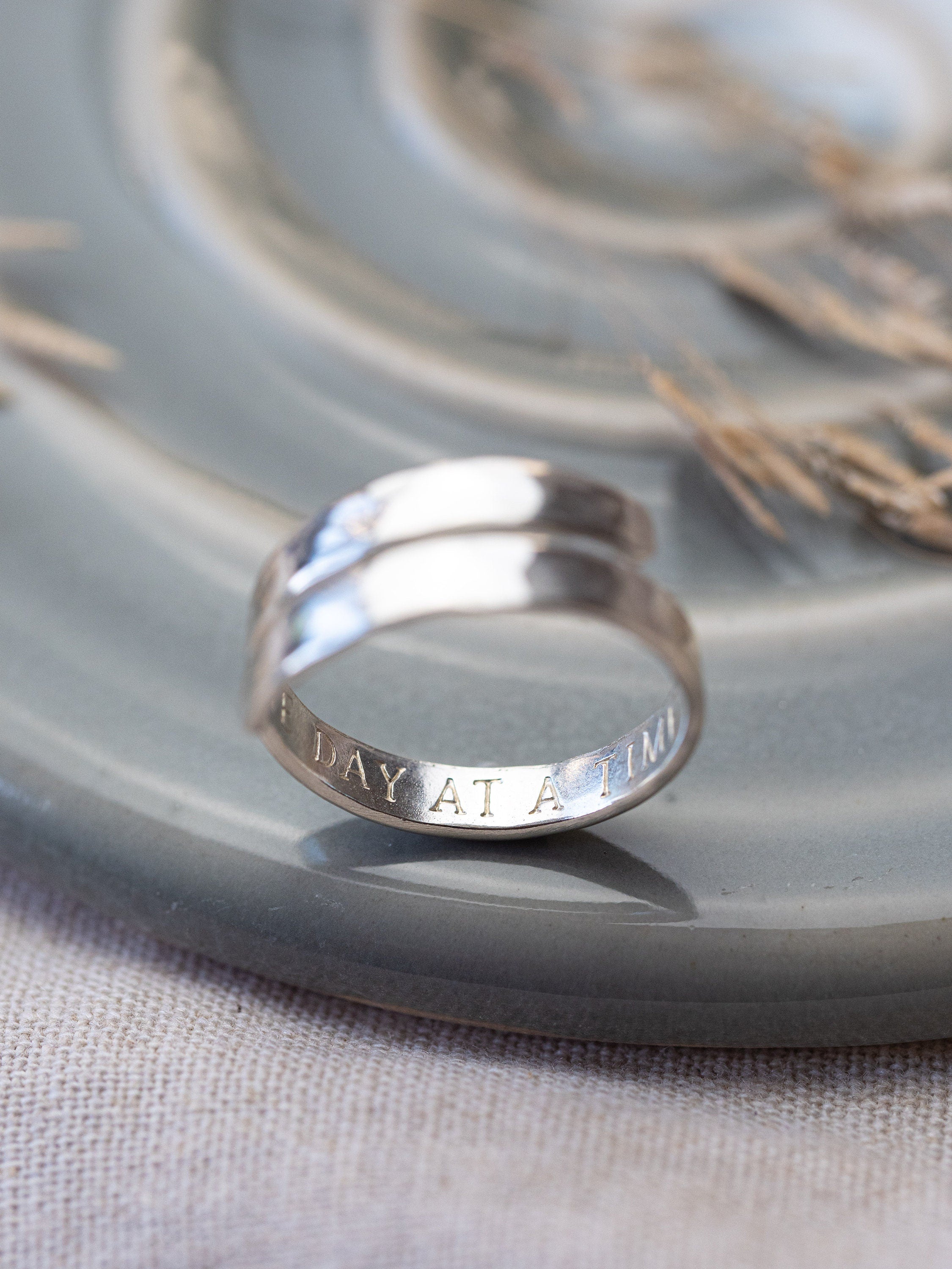 One Day at a Time Sterling Silver Adjustable Wrap Ring
