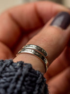 Forever Custom Name Sterling Silver Dainty Adjustable Wrap Ring