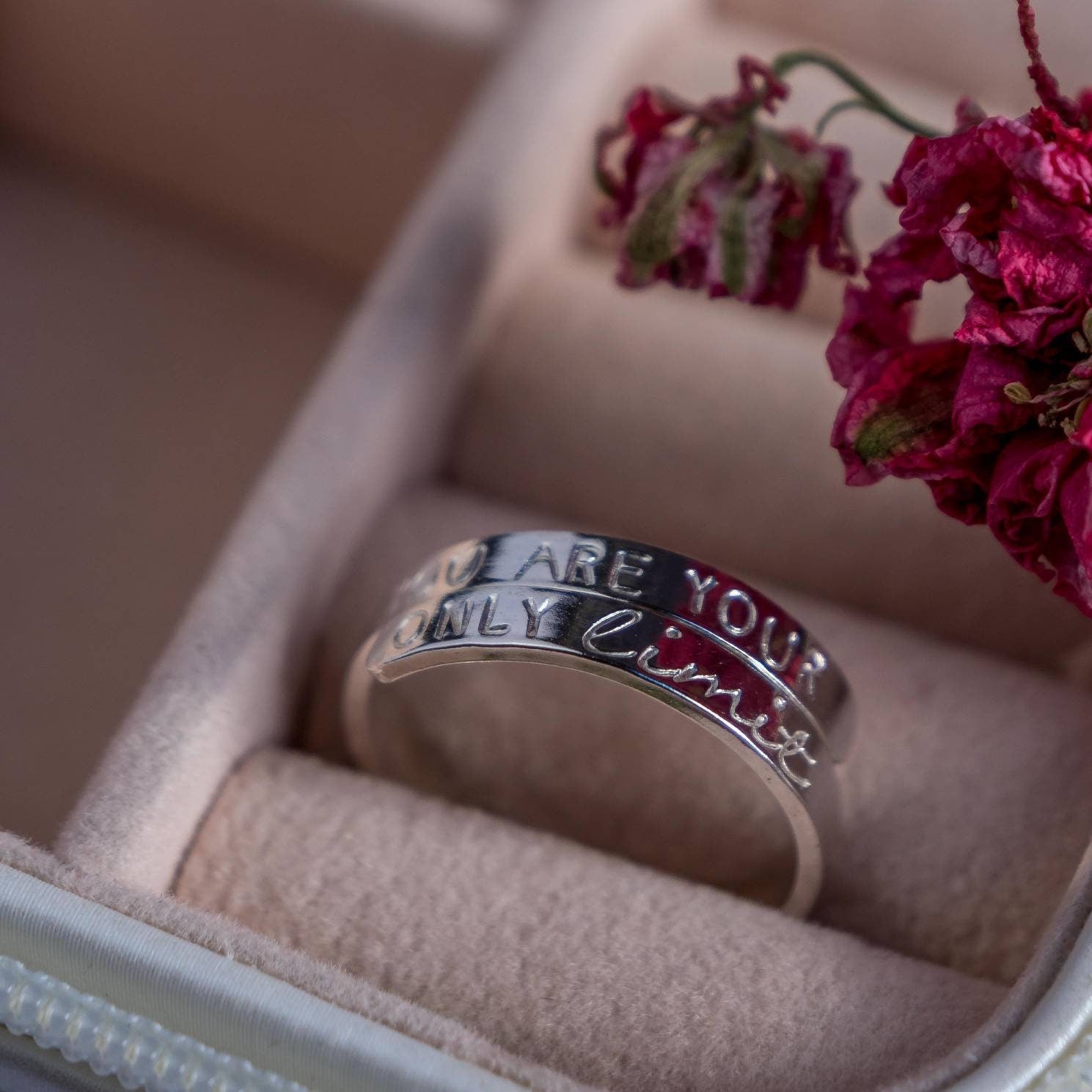 You are your only limit sterling silver adjustable wrap ring