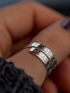 Forever & Always Personalised Sterling Silver Adjustable Wrap Ring