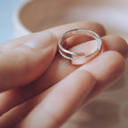 30th Birthday Secret Message Sterling Silver Adjustable Wrap Ring